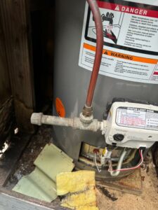 Wrongful installation of a sediment trap for a gas water heater