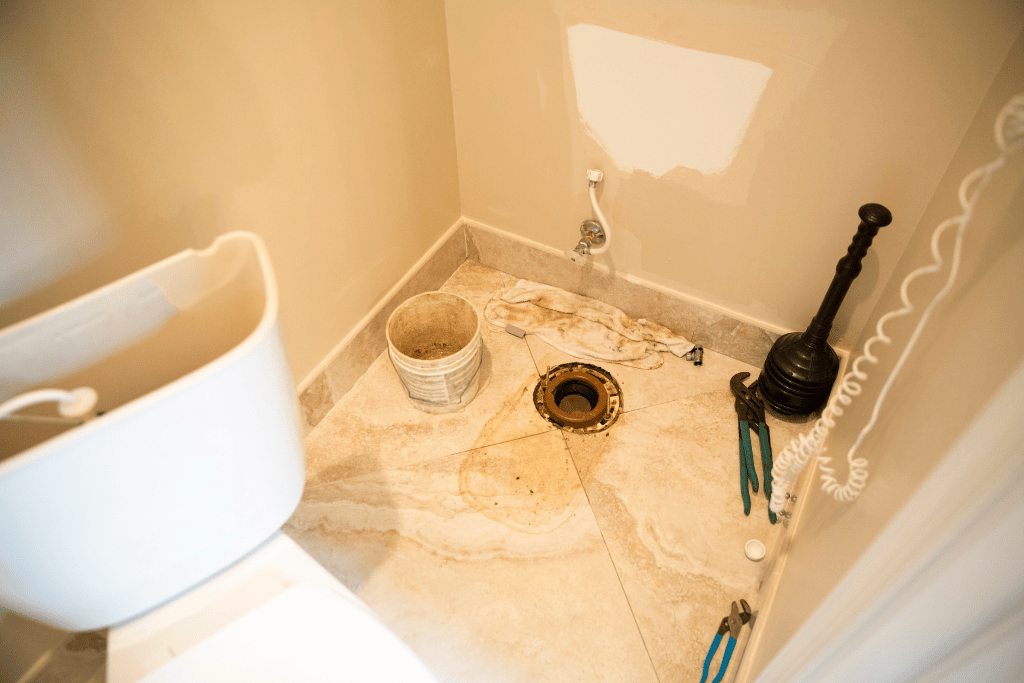How to repair a broken toilet flange